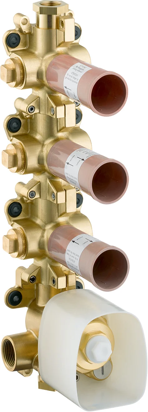 Hansgrohe AXOR ShowerSolutions Thermostatmodul Unterputz 360/120, Anschluss links/rechts, DN20, 59 l/min Durchfluss, Spindelventile, horizontale/vertikale Montage Hansgrohe AXOR ShowerSolutions Thermostatmodul Unterputz 360/120, Anschluss links/rechts, DN20, 59 l/min Durchfluss, Spindelventile, horizontale/vertikale Montage