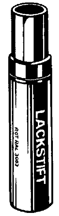 Lackstift 46076, zur Ausbesserung beschädigter Farb-Oberflächen, weiß Lackstift 46076, zur Ausbesserung beschädigter Farb-Oberflächen, weiß