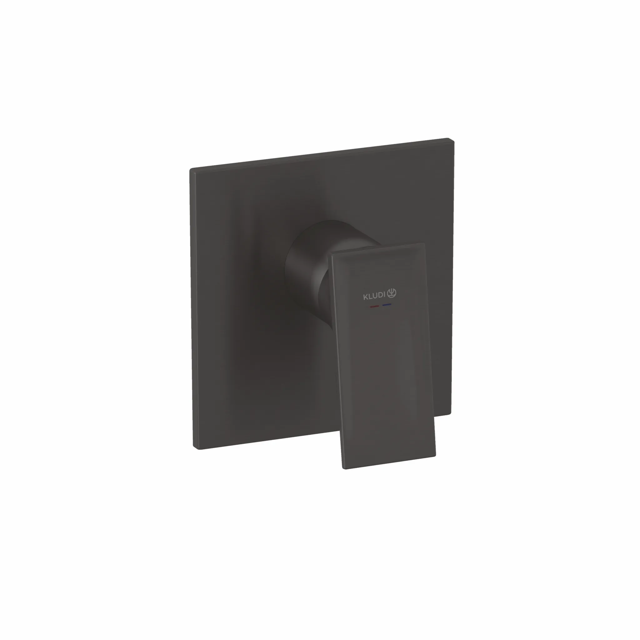 Kludi DECUS Unterputz-Brause-Einhandmischer, Feinbau-Set in Brushed Gunmetal, für Wandmontage mit Keramik-Kartusche und Heißwasserbegrenzung