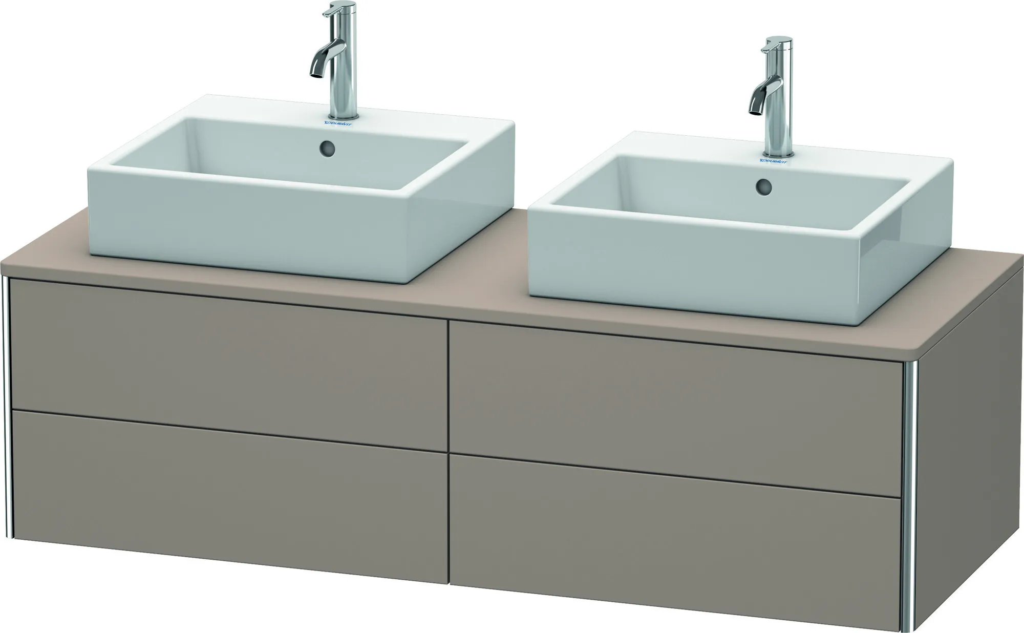 Duravit Waschtischunterschrank wandhängend „XSquare“ 140 × 40 × 54,8 cm Basalt Matt