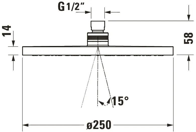 Kopfbrause D250 chrom