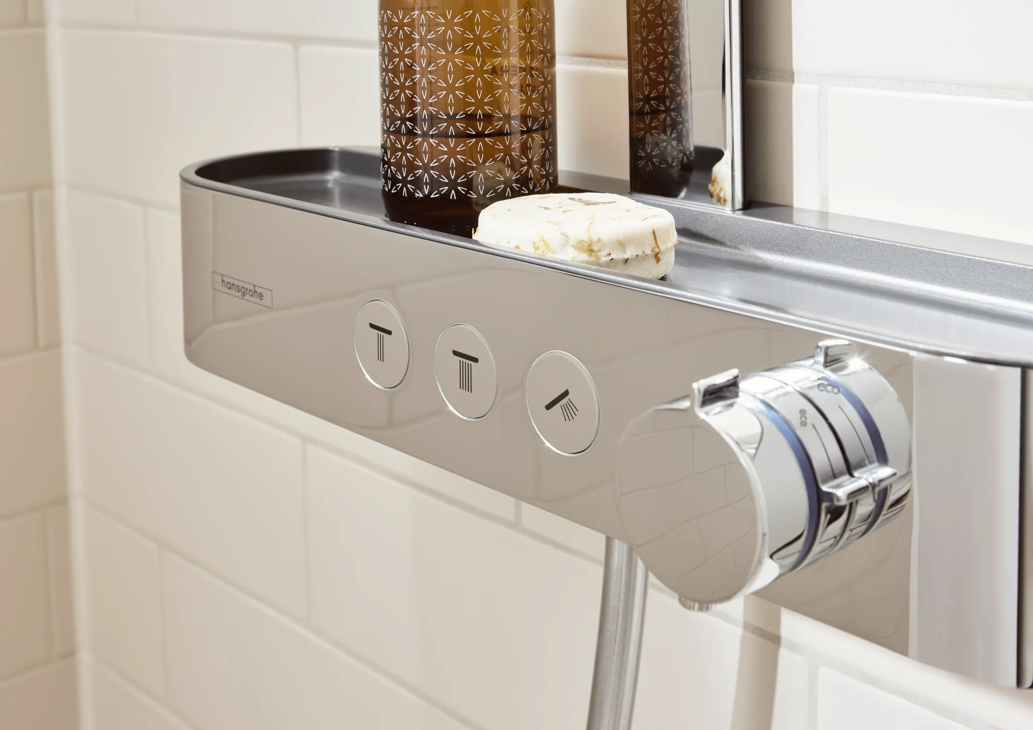 Showerpipe Pulsify 260 2jet mit Brausethermostat Aufputz chrom