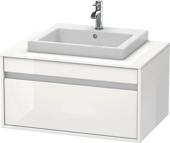 Duravit Waschtischunterschrank wandhängend „Ketho“ 80 × 42,6 × 55 cm Weiß Hochglanz