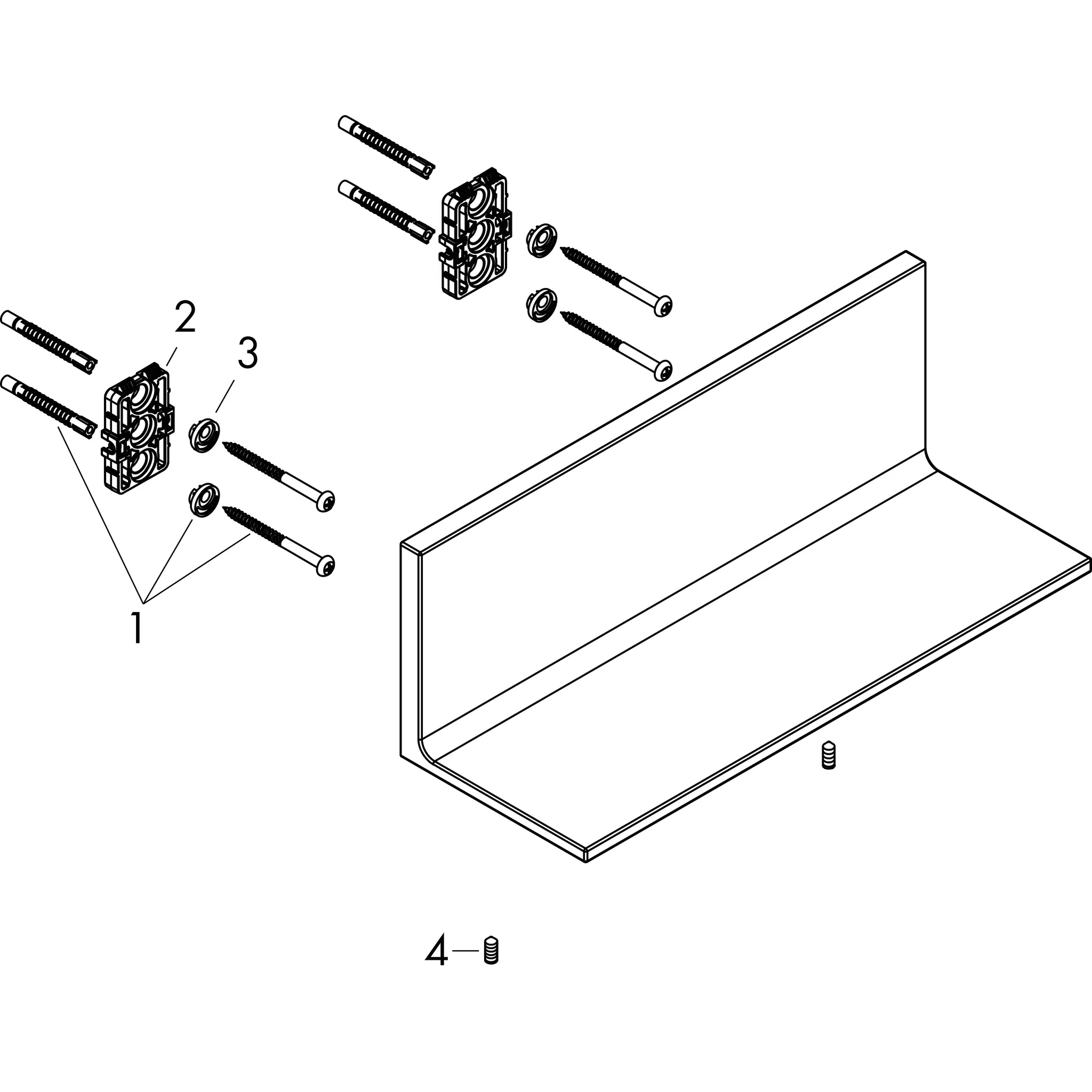AXOR Universal Rectangular Ablage 300 Chrom