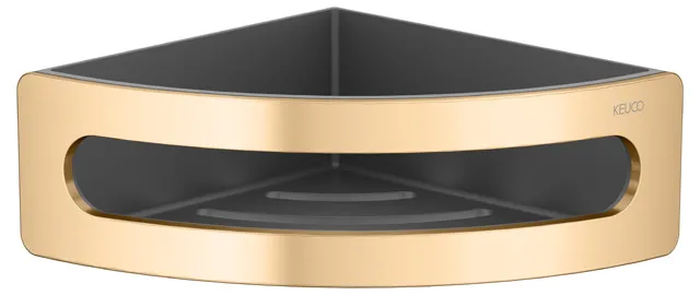 KEUCO ELEGANCE Eckduschkorb Messing gebürstet / anthrazit KEUCO ELEGANCE Eckduschkorb Messing gebürstet / anthrazit