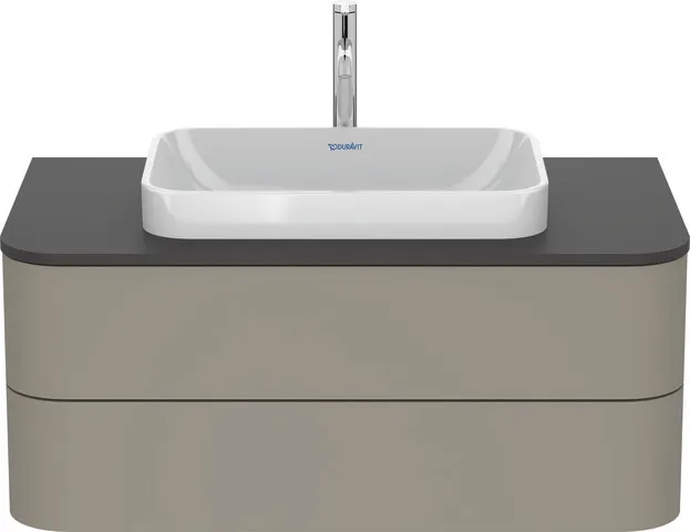 Duravit Waschtischunterschrank wandhängend „Happy D.2 Plus“ 100 × 40,8 × 55 cm Steingrau Seidenmatt