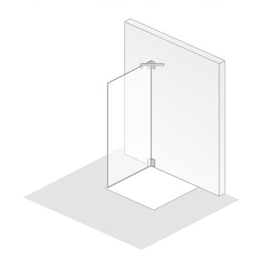 HSK Seitenwand für K2.01 -K2.60 „K2“ Glas Klar hell,