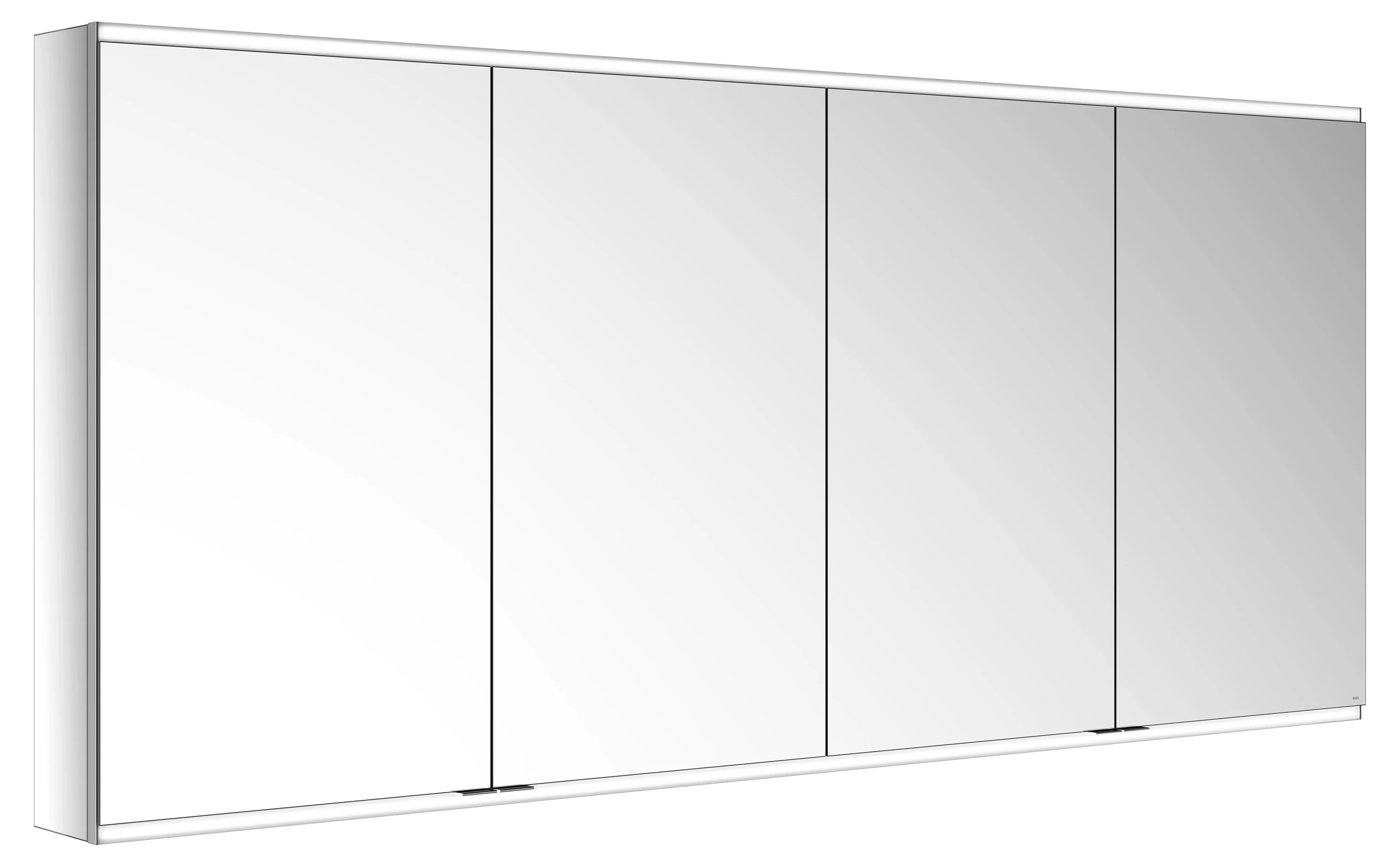 KEUCO Wandvorbau Spiegelschrank 4-türig „Royal Modular 2.0“ in Silber (eloxiert), Aufputz, mit Beleuchtung 2100 × 900 × 160 mm KEUCO Wandvorbau Spiegelschrank 4-türig „Royal Modular 2.0“ in Silber (eloxiert), Aufputz, mit Beleuchtung 2100 × 900 × 160 mm