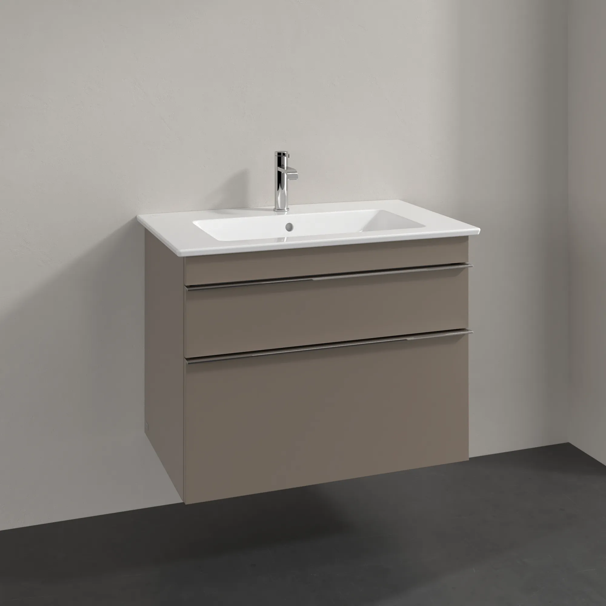 Villeroy & Boch Waschtischunterschrank „Venticello“ für Schrankwaschtisch 753 × 590 × 502 mm Taupe, für Becken mittig