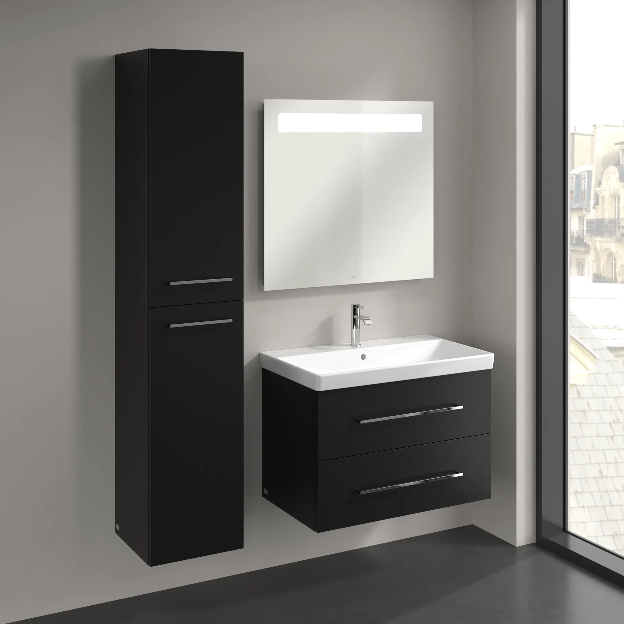 Villeroy & Boch Avento Hochschrank A89400, 350x1760x404mm, links angeschlagen