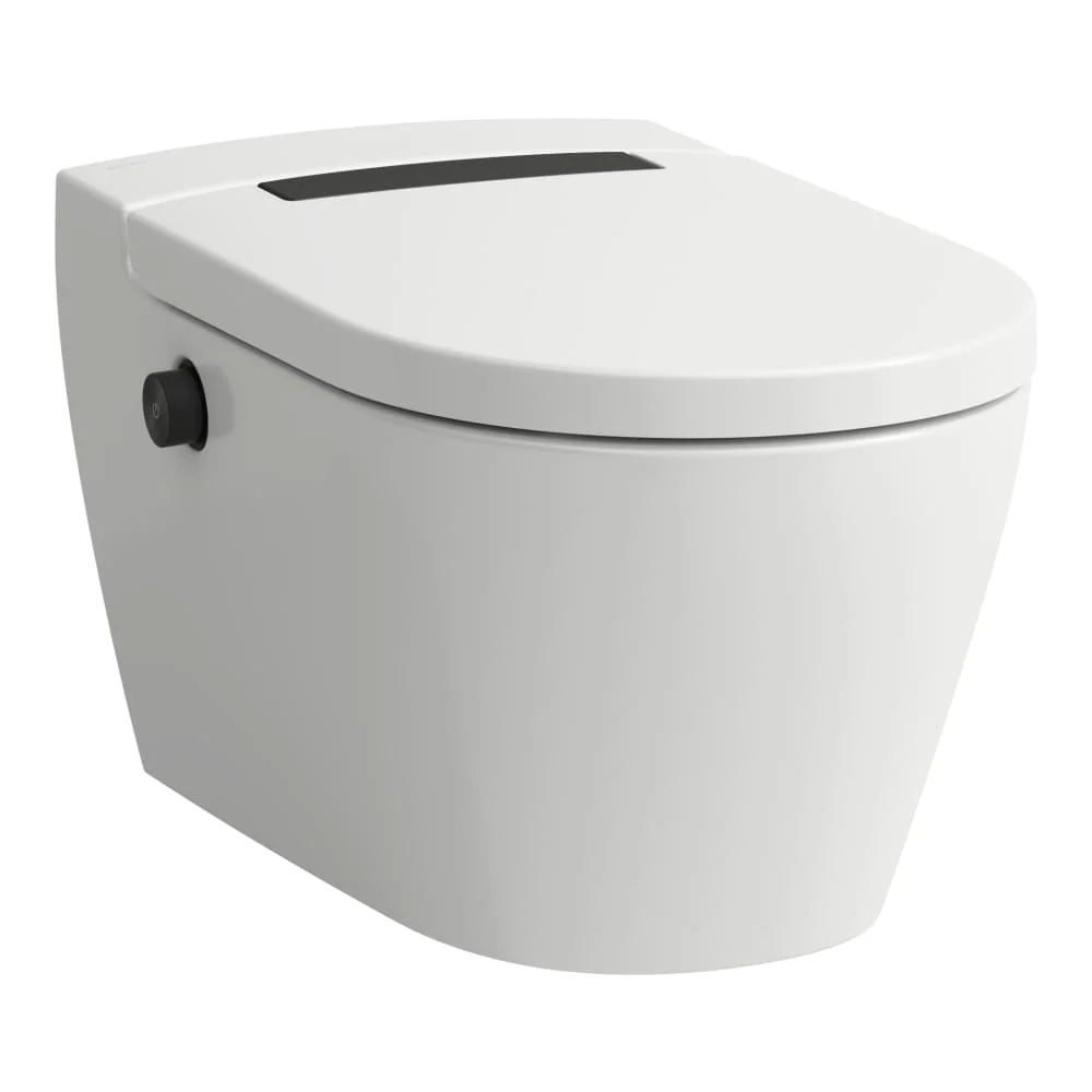 Laufen Dusch-WC wandhängend CLEANET AURIA 630 x 395 x 395 mm in LCC Weiß mit Titanschwarz matt Laufen Dusch-WC wandhängend CLEANET AURIA 630 x 395 x 395 mm in LCC Weiß mit Titanschwarz matt