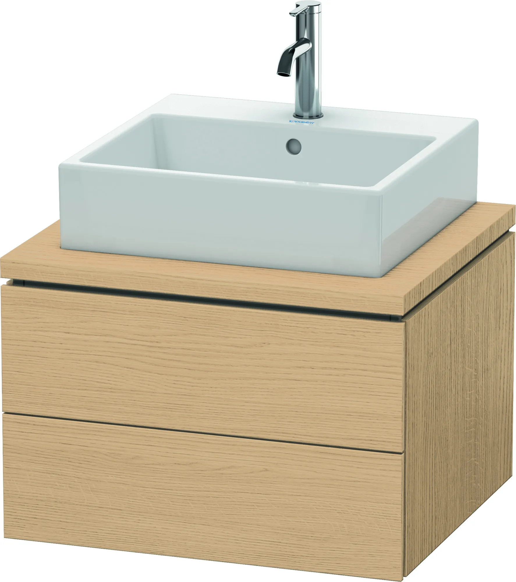 Duravit Waschtischunterschrank wandhängend „L-Cube“ 62 × 40 × 54,7 cm Eiche Natur