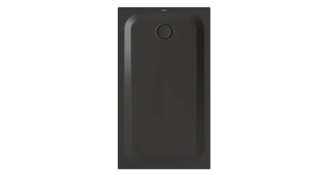 Bette rechteck Duschwanne „BetteUltra“ 1400 × 800 mm mit BetteAntirutsch Pro, ohne Oberflächenveredelung, mit Minimum-Wannenträger, in Anthracite