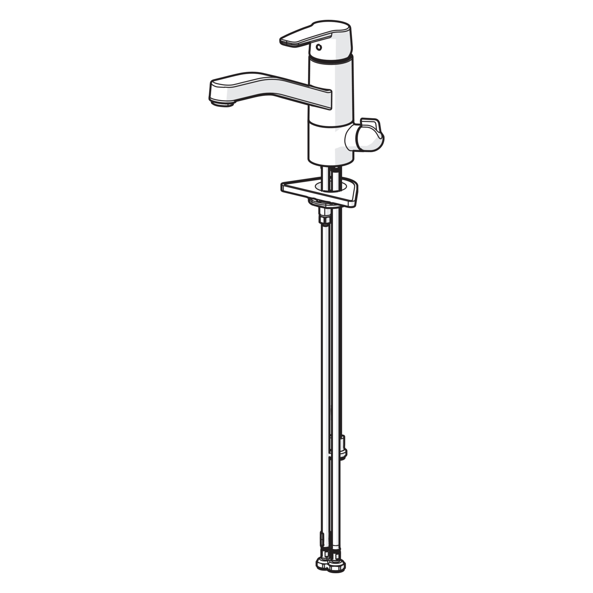 Hansa Einhand-Küchenarmatur „Polo“ Ausladung 215 mm in chrom Hansa Einhand-Küchenarmatur „Polo“ Ausladung 215 mm in chrom