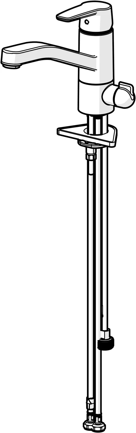 Hansa HansaPOLO Küchenarmatur Einhebelmischer mit Spülmaschinenventil HansaPOLO 5266 Ausladung 216 mm DN15 Chrom