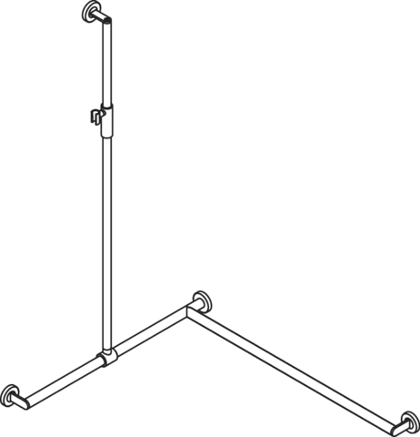 HEWI Haltegriff Ausführung rechts „System 900“ in Weiß tiefmatt / Hellgrau matt, Befestigung verdeckt HEWI Haltegriff Ausführung rechts „System 900“ in Weiß tiefmatt / Hellgrau matt, Befestigung verdeckt