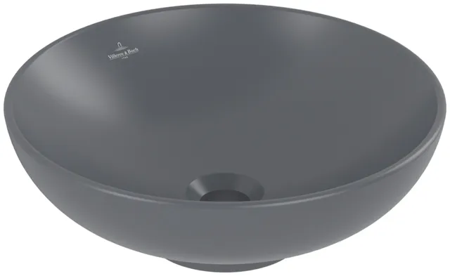 Villeroy & Boch Aufsatzwaschtisch aus TitanCeram „Loop & Friends“ ⌀ 420 mm, ohne Hahnlochbohrung in Graphite Villeroy & Boch Aufsatzwaschtisch aus TitanCeram „Loop & Friends“ ⌀ 420 mm, ohne Hahnlochbohrung in Graphite