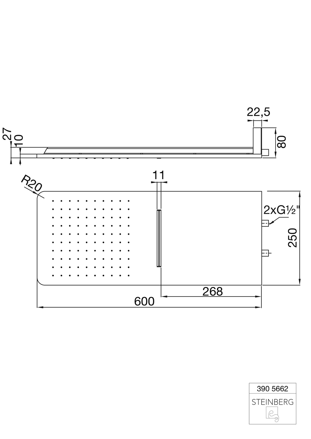 Steinberg Serie 390 Wall Rain Regenpaneel Steinberg Serie 390 Wall Rain Regenpaneel