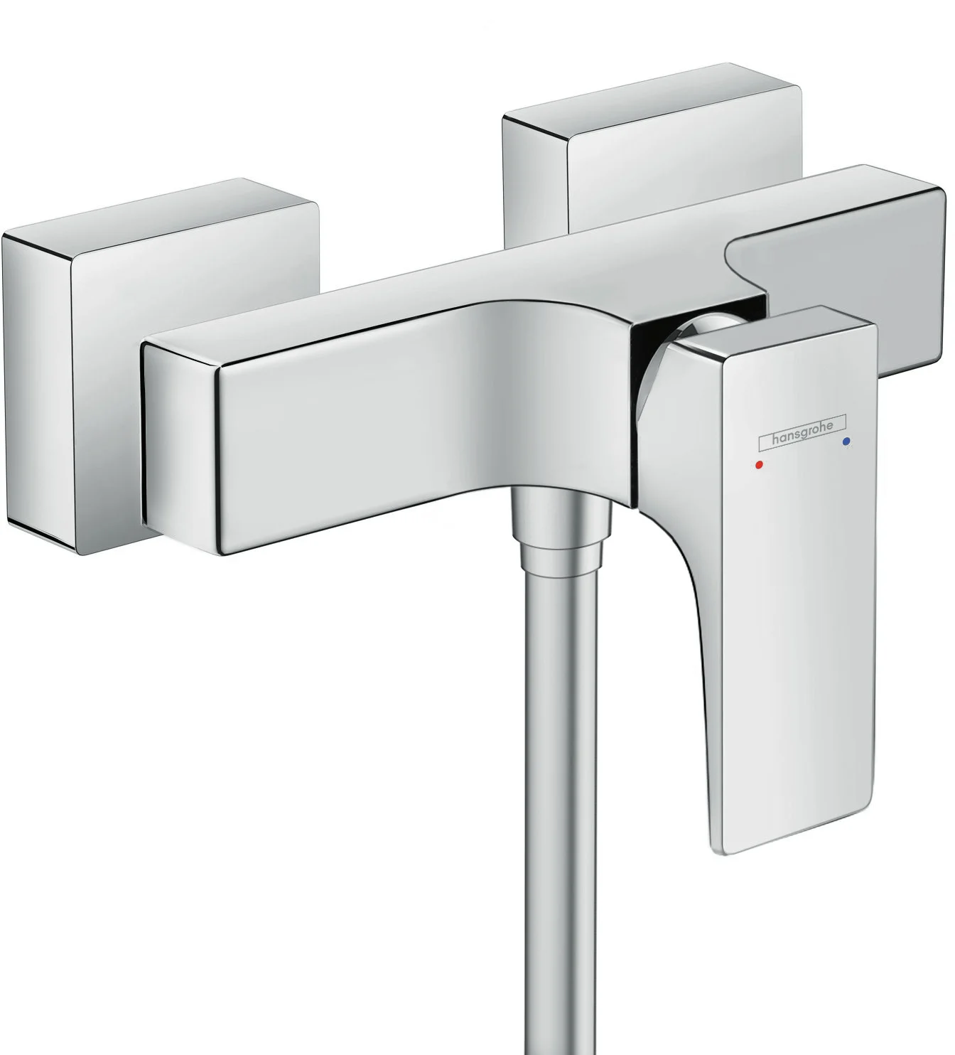 Hansgrohe Metropol Einhebel-Brausemischer Aufputz, Chrom, Stichmaß 150 ± 12 mm, max. Durchfluss 16 l/min, Keramikmischsystem