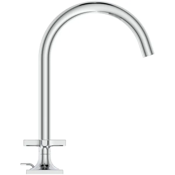 Waschtischarmatur Joy Neo mit Ablaufgarnitur Ausladung 168mm Kreuzgriffe Magnetic Grey Waschtischarmatur Joy Neo mit Ablaufgarnitur Ausladung 168mm Kreuzgriffe Magnetic Grey