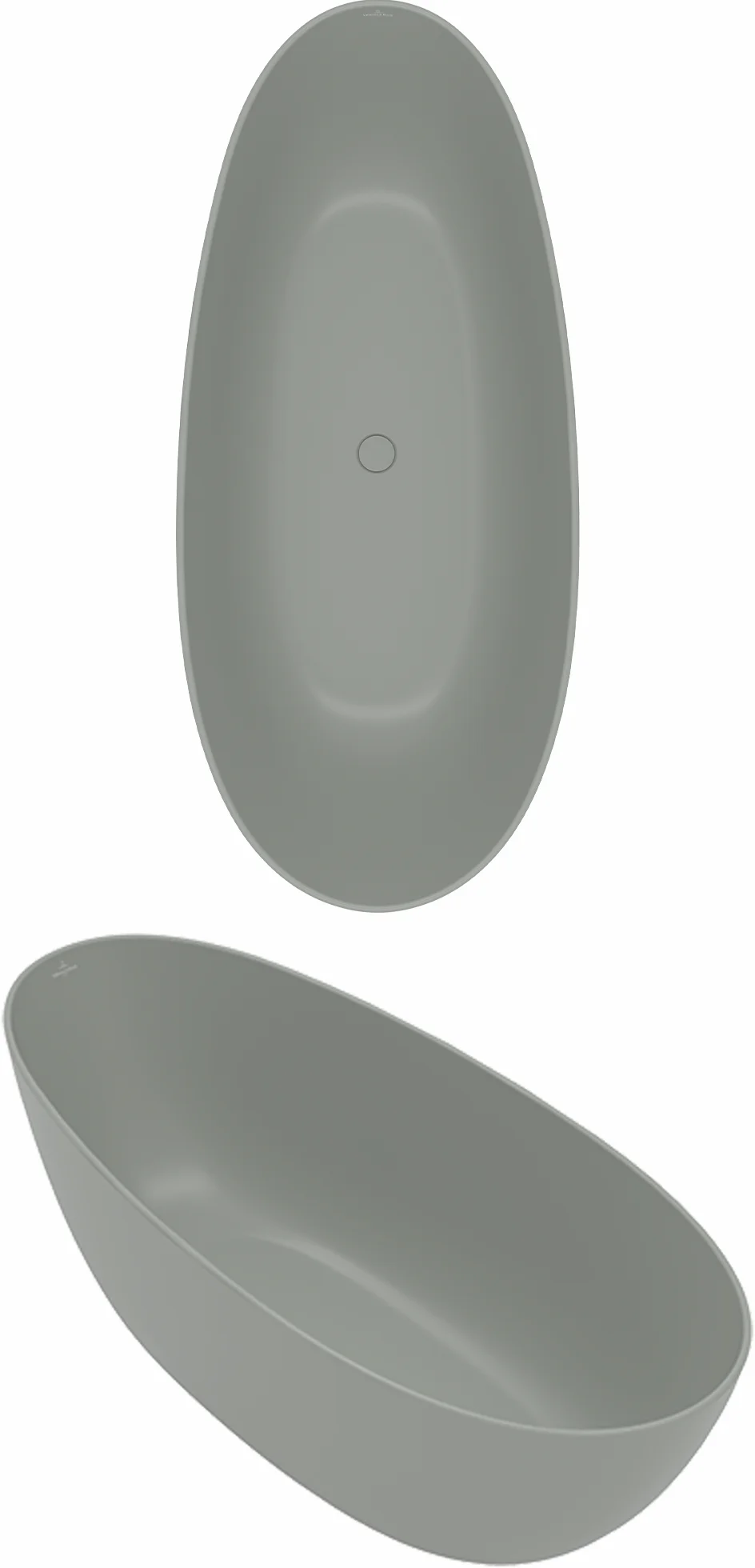 Villeroy & Boch freistehende Badewanne Antao, Almond, 1700 x 750 mm, Höhe 500 mm, Einbauhöhe 504 mm, Wasserinhalt 258 Liter