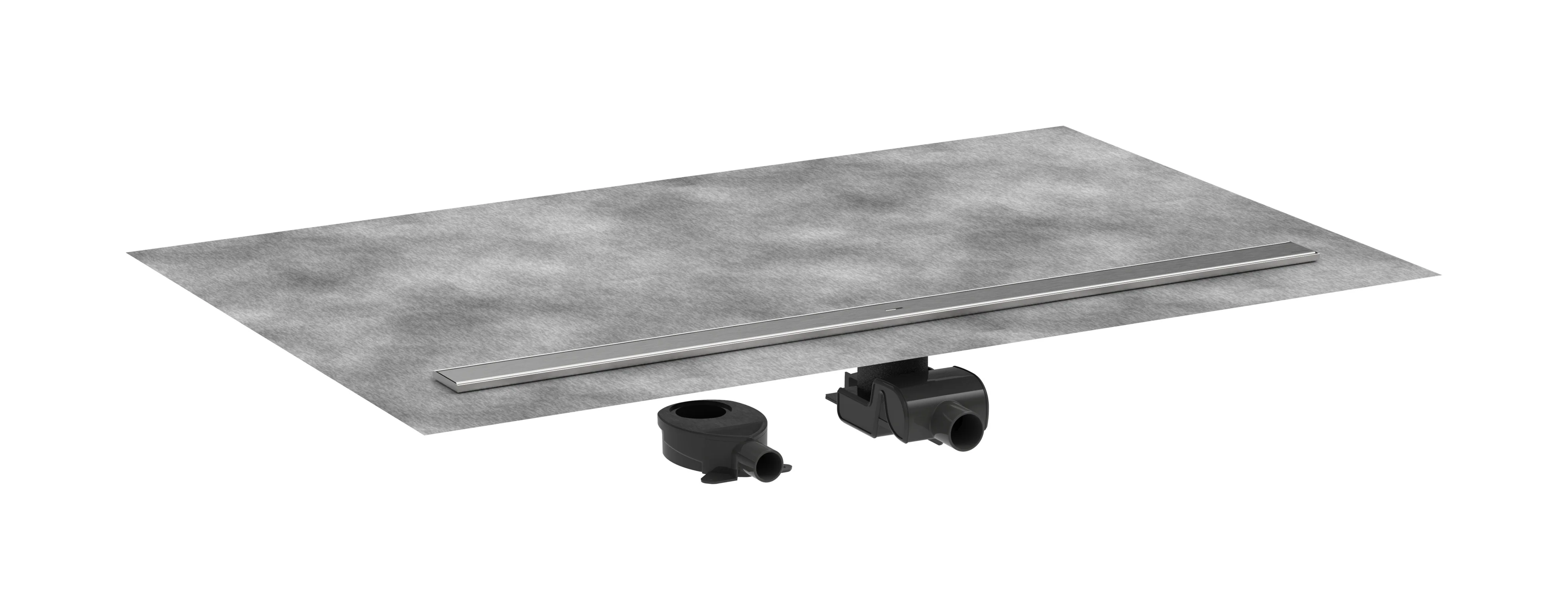 Hansgrohe RainDrain Allround Komplettset Duschrinne 1200 mm Edelstahl V2A DN40/DN50 waagerechter Auslass