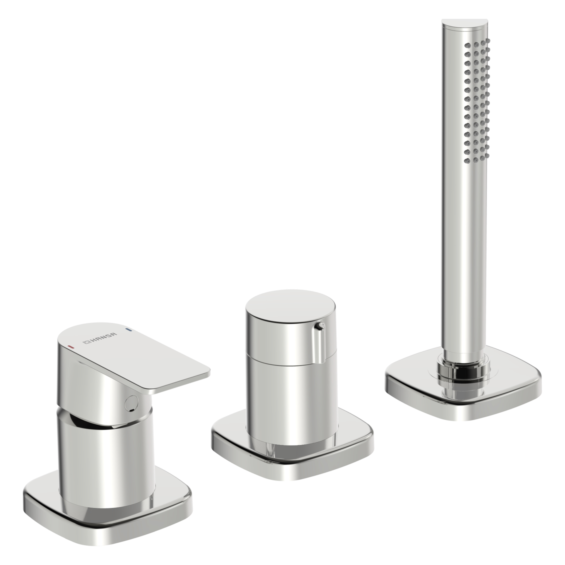 HansaSTELA Wannenarmatur Einhebelmischer Fertigmontageset für Wanne/Brause HansaSTELA 5731 Rosette soft edge Chrom HansaSTELA Wannenarmatur Einhebelmischer Fertigmontageset für Wanne/Brause HansaSTELA 5731 Rosette soft edge Chrom