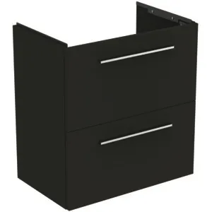 Ideal Standard Möbelwaschtischunterschrank i.life S 2 Auszüge 600x375x630mm Carbongrau matt Ideal Standard Möbelwaschtischunterschrank i.life S 2 Auszüge 600x375x630mm Carbongrau matt