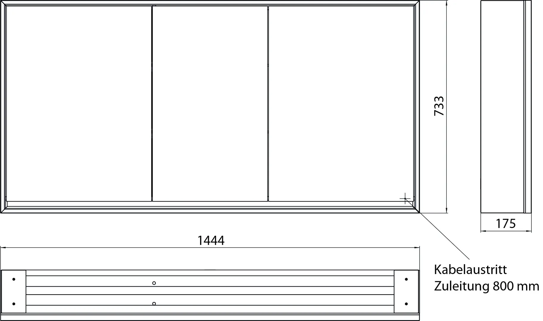 emco Spiegelschrank „loft“ 144,3 × 73,3 × 17,5 cm emco Spiegelschrank „loft“ 144,3 × 73,3 × 17,5 cm