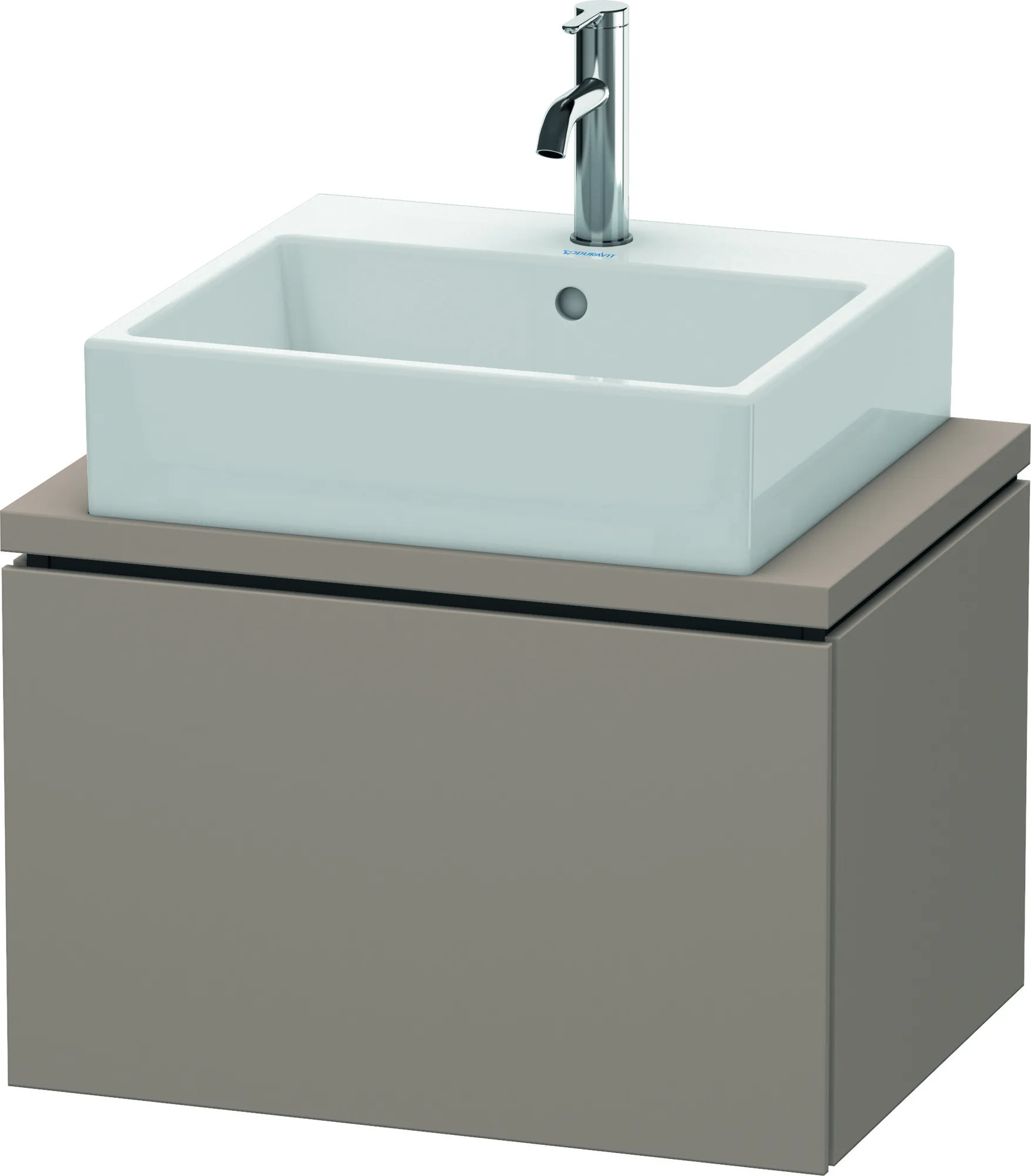 Duravit Waschtischunterschrank wandhängend „L-Cube“ 62 × 40 × 47,7 cm Basalt Matt Duravit Waschtischunterschrank wandhängend „L-Cube“ 62 × 40 × 47,7 cm Basalt Matt