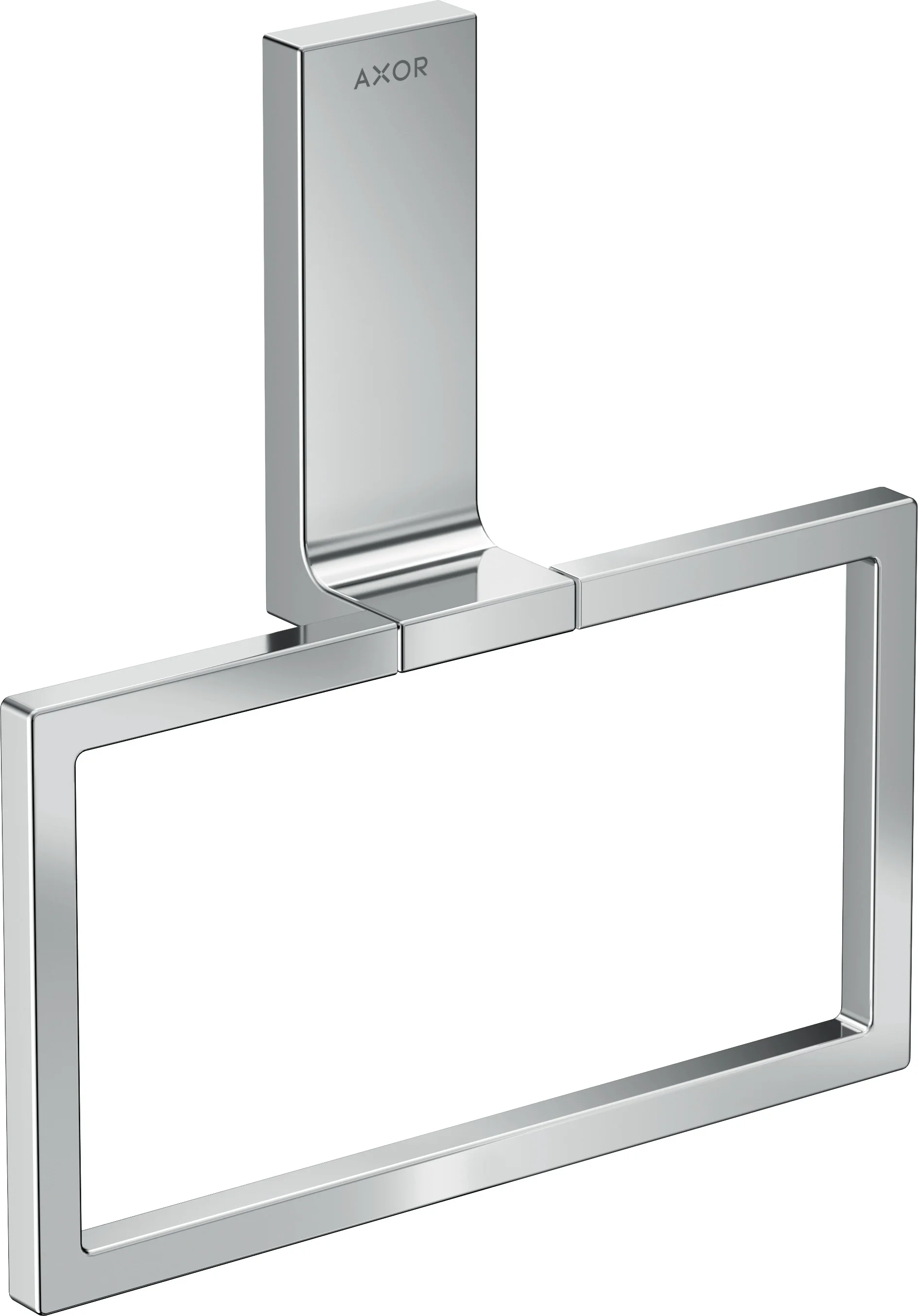 Hansgrohe AXOR Universal Rectangular Handtuchring, Chrom, schwenkbar, Wandmontage mit verdeckter Befestigung, Bohrabstand 35 mm, Bohrloch Ø 6 mm Hansgrohe AXOR Universal Rectangular Handtuchring, Chrom, schwenkbar, Wandmontage mit verdeckter Befestigung, Bohrabstand 35 mm, Bohrloch Ø 6 mm