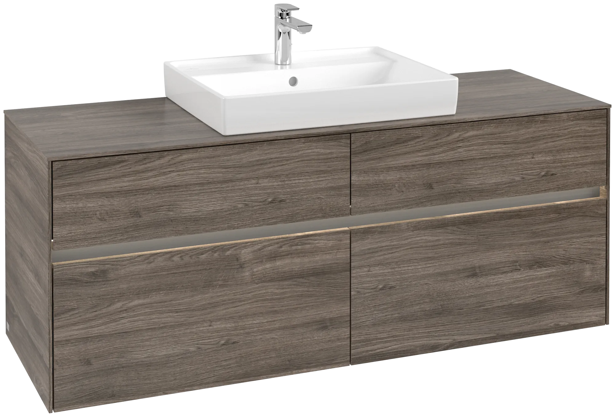 Villeroy & Boch Collaro Waschbeckenunterschrank C084B0, 1400 x 548 x 500 mm, Stone Oak