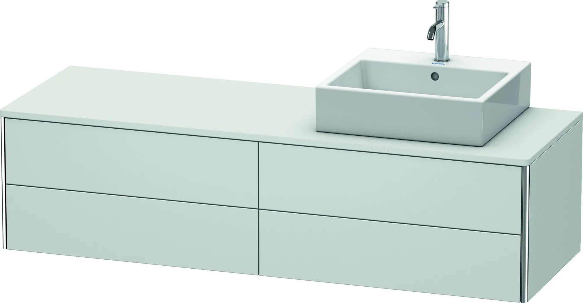 Duravit Waschtischunterschrank wandhängend „XSquare“ 160 × 40 × 54,8 cm Weiß Seidenmatt Duravit Waschtischunterschrank wandhängend „XSquare“ 160 × 40 × 54,8 cm Weiß Seidenmatt