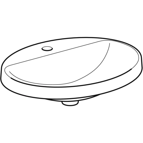 Einbauwaschtisch „Variform“ 60 × 48 cm in weiß alpin