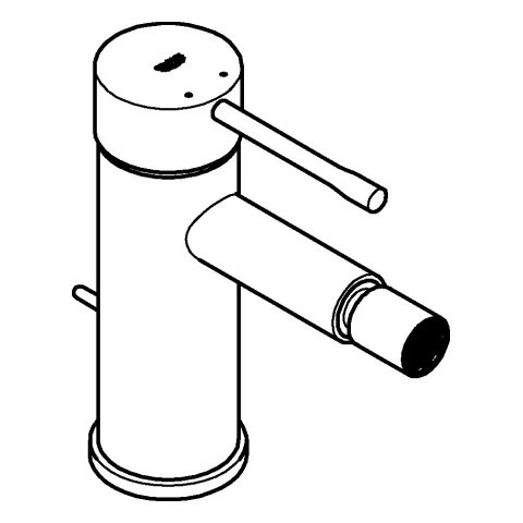 Einhand-Bidetbatterie Essence 24178_1, Einlochmontage, Zugstangen-Ablaufgarnitur, Professional Edition, chrom Einhand-Bidetbatterie Essence 24178_1, Einlochmontage, Zugstangen-Ablaufgarnitur, Professional Edition, chrom