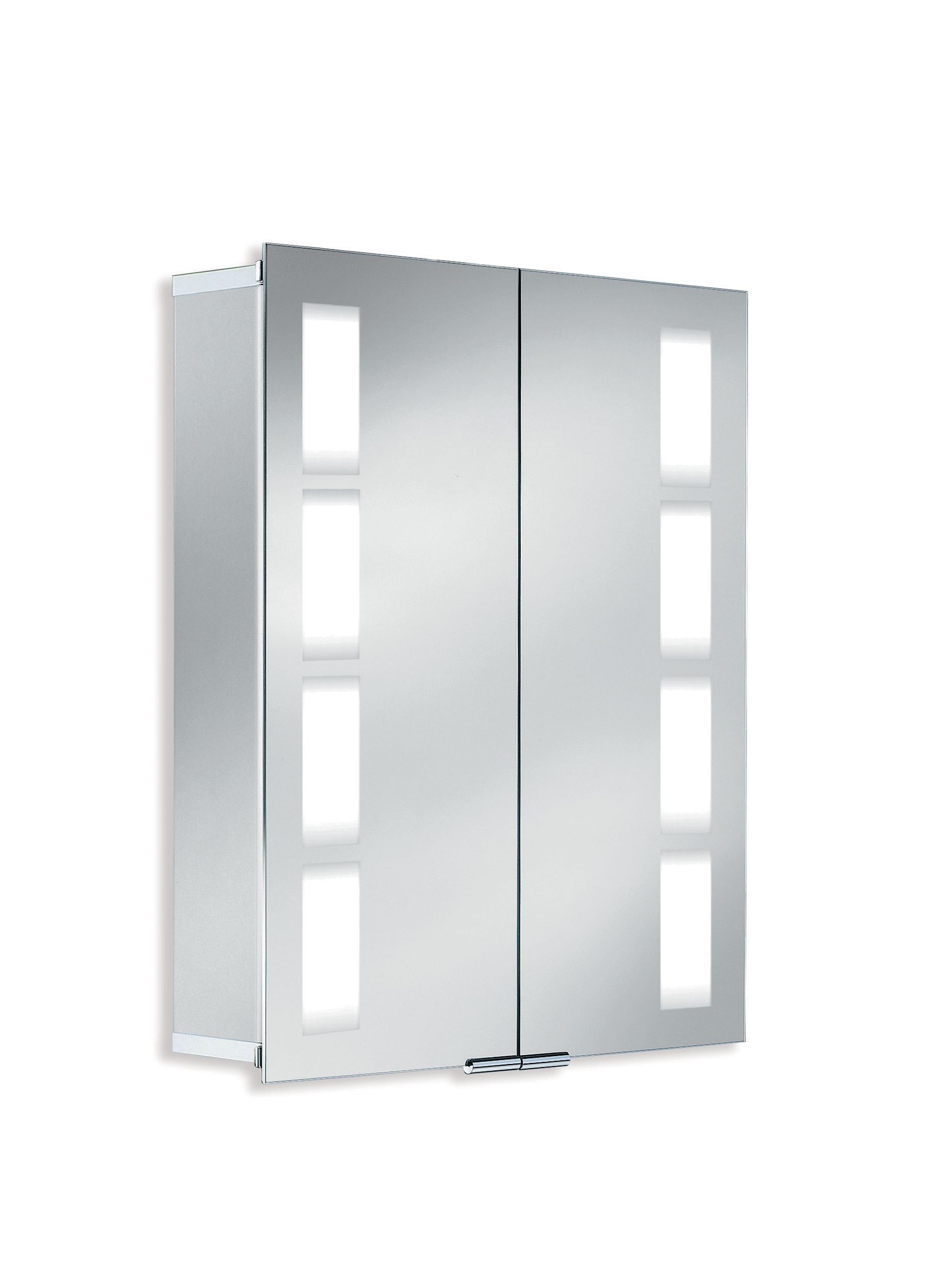 HSK Spiegelschrank aus Aluminium „ASP 500 LED“ 2-türig 60 × 75 × 17 cm 