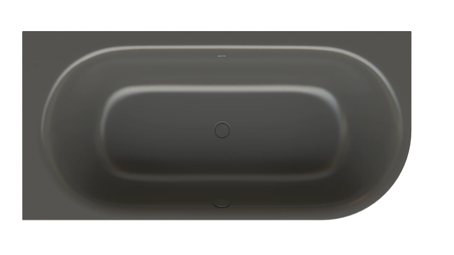 Bette oval Badewanne „BetteLux Oval IV Silhouette“ 195 × 95 cm in Anthracite