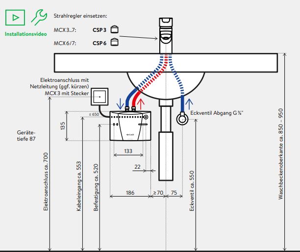 Clage Durchlauferhitzer „MCX 3“ Clage Durchlauferhitzer „MCX 3“