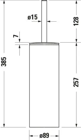 Bürstengarnitur D-Code bodenstehend, chrom