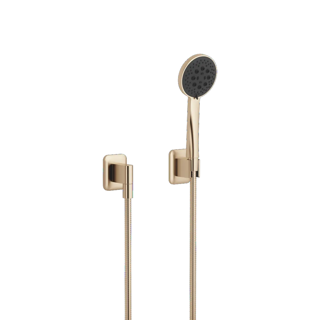 Dornbracht LISSE Schlauchbrausegarnitur mit Einzelrosetten FlowReduce - Light Gold gebürstet