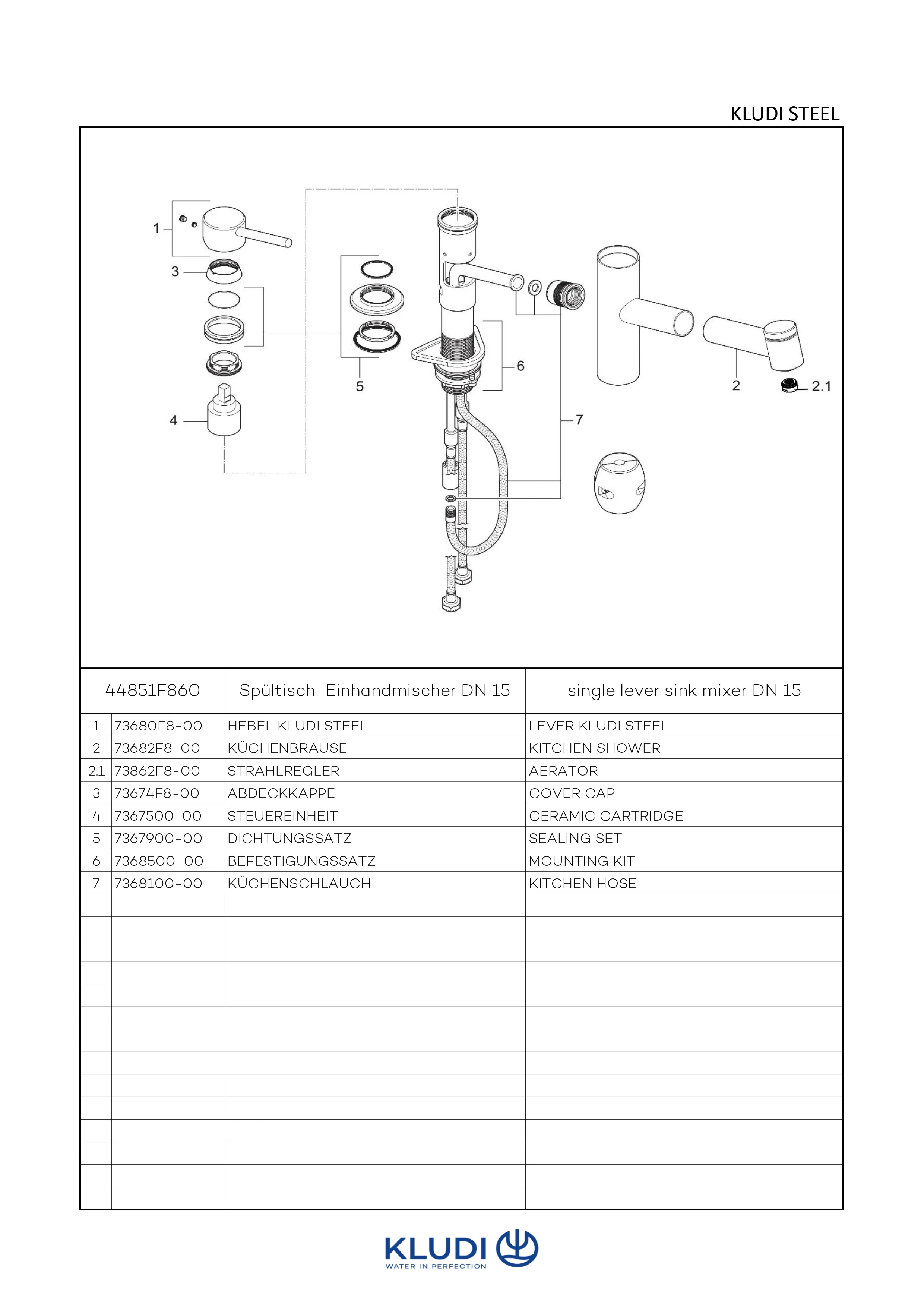 STEEL SpültischEinhandmischer m. Geschirrbrause edelstahl gebürstet STEEL SpültischEinhandmischer m. Geschirrbrause edelstahl gebürstet