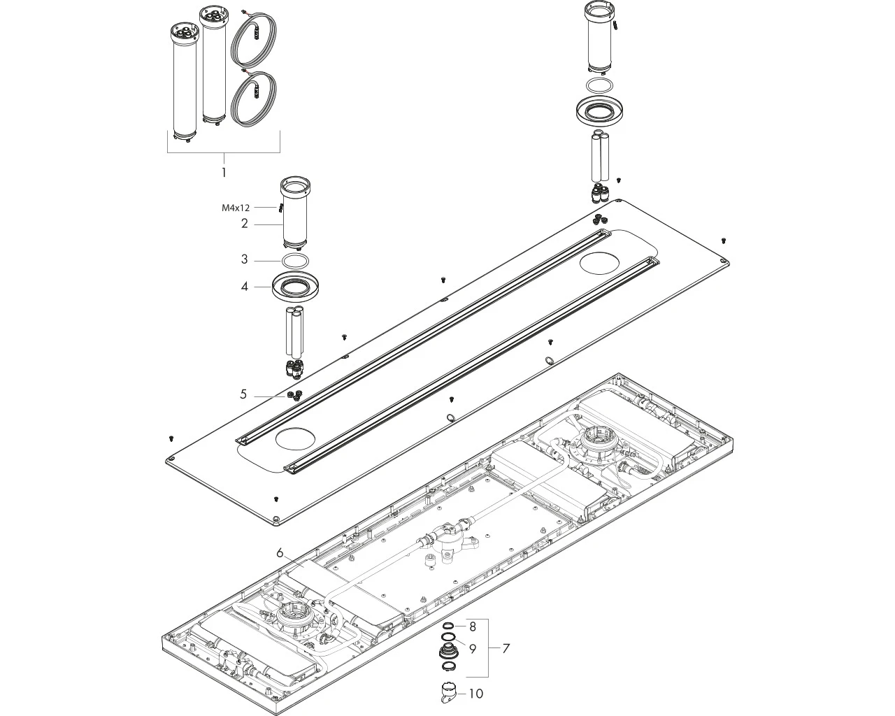 Kopfbrause 1200 4jet Axor ShowerHeaven chrom ohne Licht