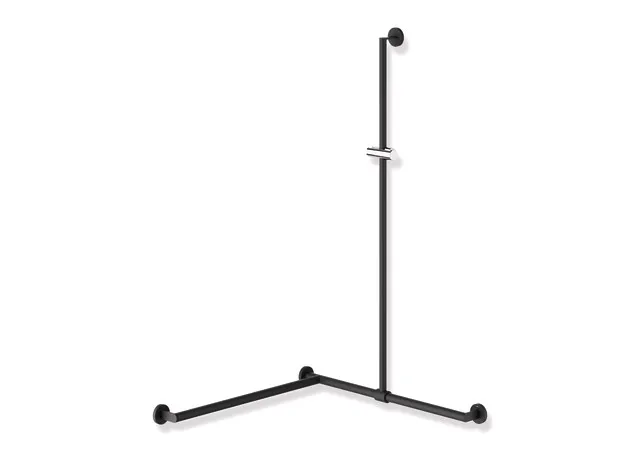 HEWI Duschhandlauf System 900, links, schwarz HEWI Duschhandlauf System 900, links, schwarz