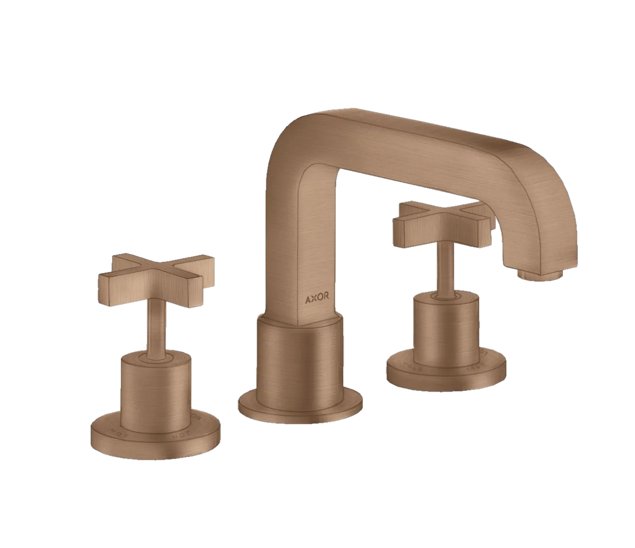 Hansgrohe AXOR Citterio 3-Loch Wannenrandarmatur mit Kreuzgriffen, Brushed Red Gold, Ausladung 190 mm, Normalstrahl, max. Durchfluss 21,5 l/min, DN15, Wannenrandmontage Hansgrohe AXOR Citterio 3-Loch Wannenrandarmatur mit Kreuzgriffen, Brushed Red Gold, Ausladung 190 mm, Normalstrahl, max. Durchfluss 21,5 l/min, DN15, Wannenrandmontage
