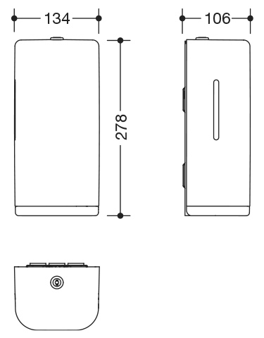 HEWI Seifenspender „Serie 477“ 13,4 × 13,4 × 27,8 cm