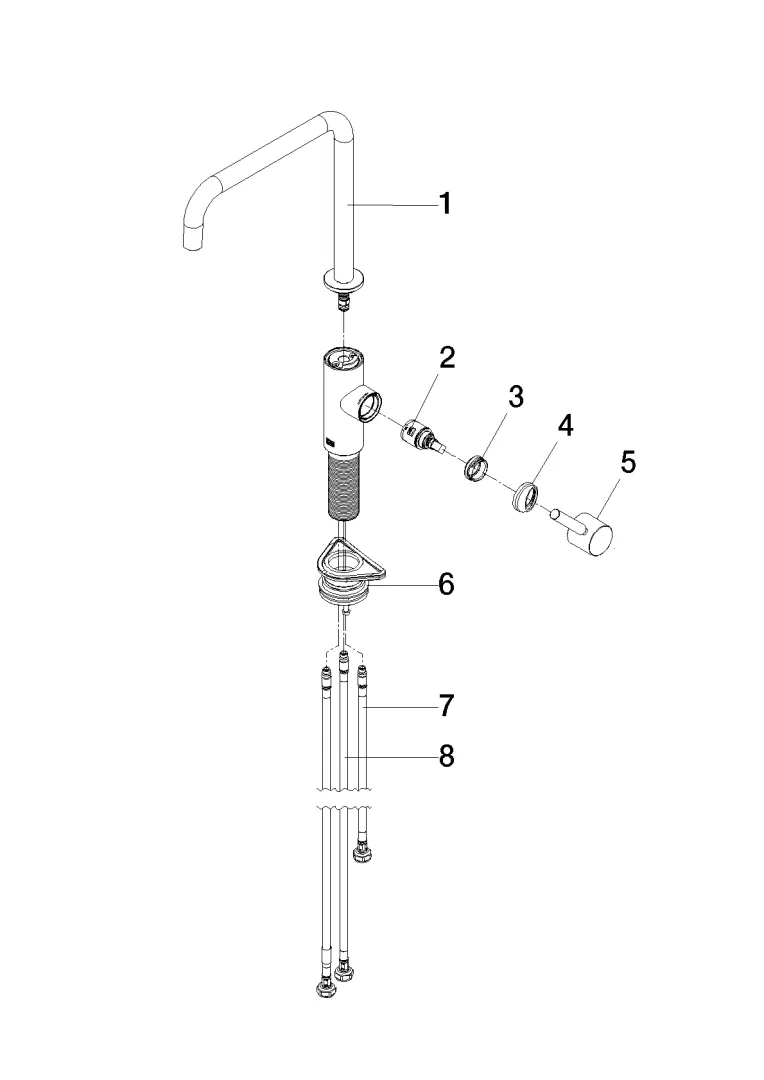 Einhebelmischer für Spül-/ Profibrause META SQUARE Chrom 33826861