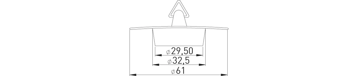 Universalstopfen 32.5 mm 1 1/4″ mit Dreikantbügel Universalstopfen 32.5 mm 1 1/4″ mit Dreikantbügel