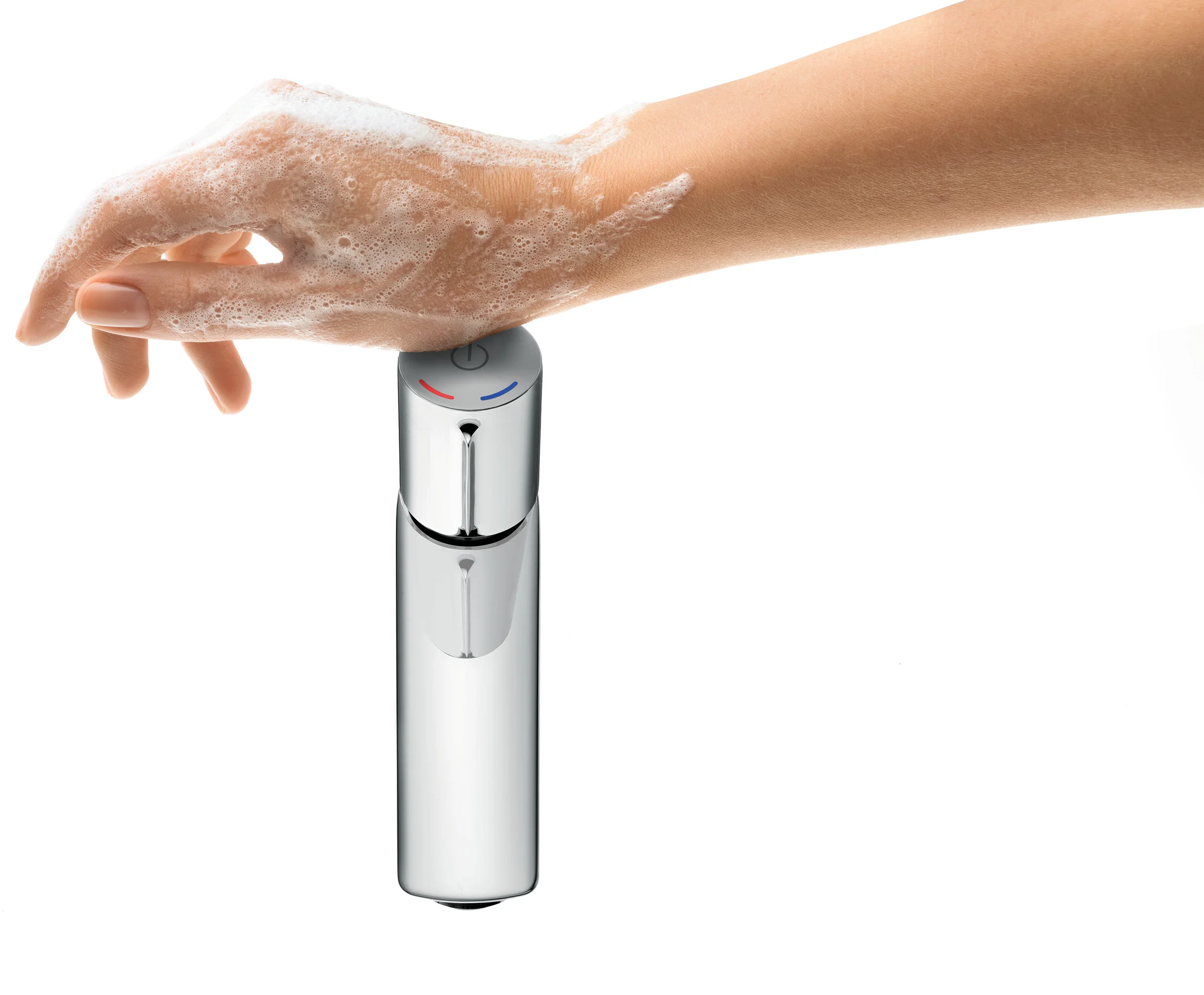 Hansgrohe Talis Select E Waschtischmischer 110, Chrom, Ausladung 112 mm, Auslaufhöhe 104 mm, Zylindergriff, Normalstrahl, max. Durchflussmenge 5 l/min Hansgrohe Talis Select E Waschtischmischer 110, Chrom, Ausladung 112 mm, Auslaufhöhe 104 mm, Zylindergriff, Normalstrahl, max. Durchflussmenge 5 l/min