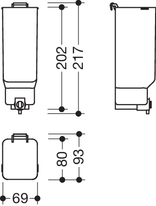 HEWI Leerflasche „Serie 805“ 7,2 cm