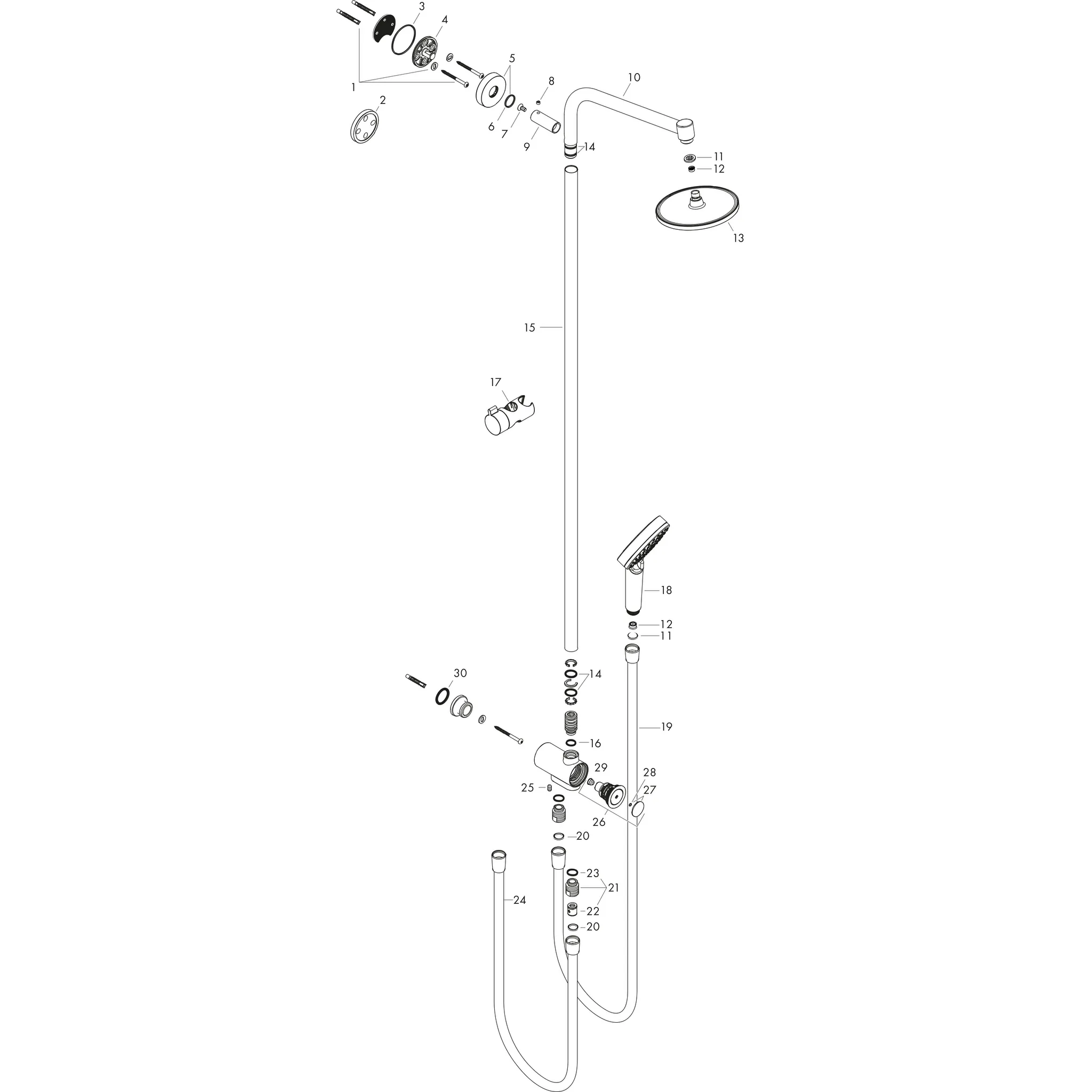 Showerpipe Crometta S 240 Reno EcoSmart chrom